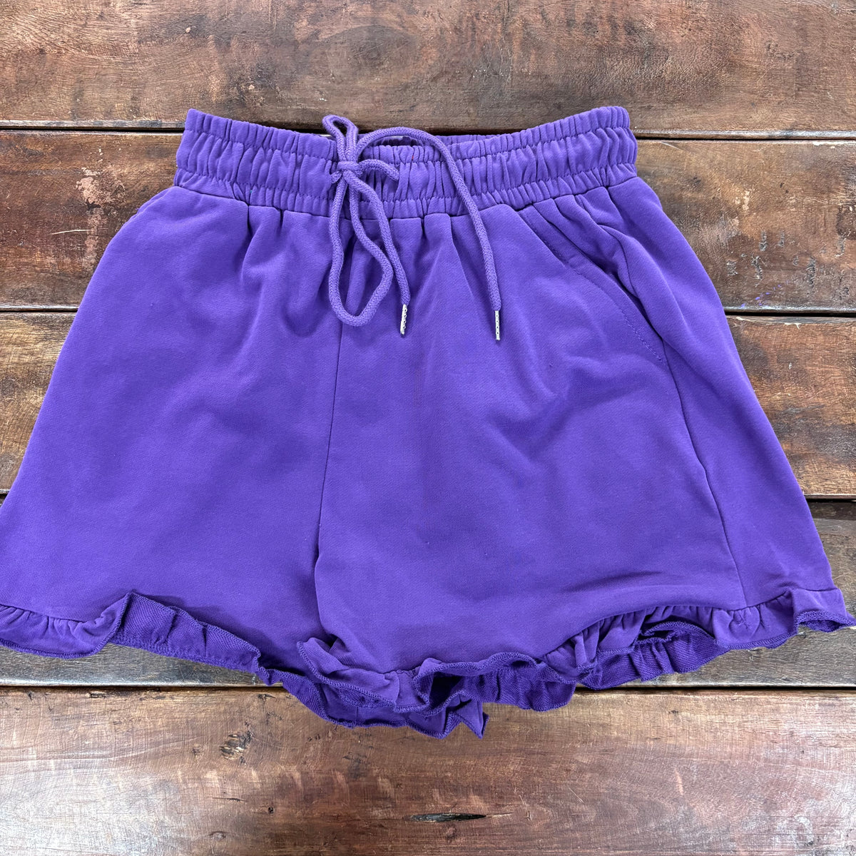 Purple French Terry Shorts - Vanilla Monkey