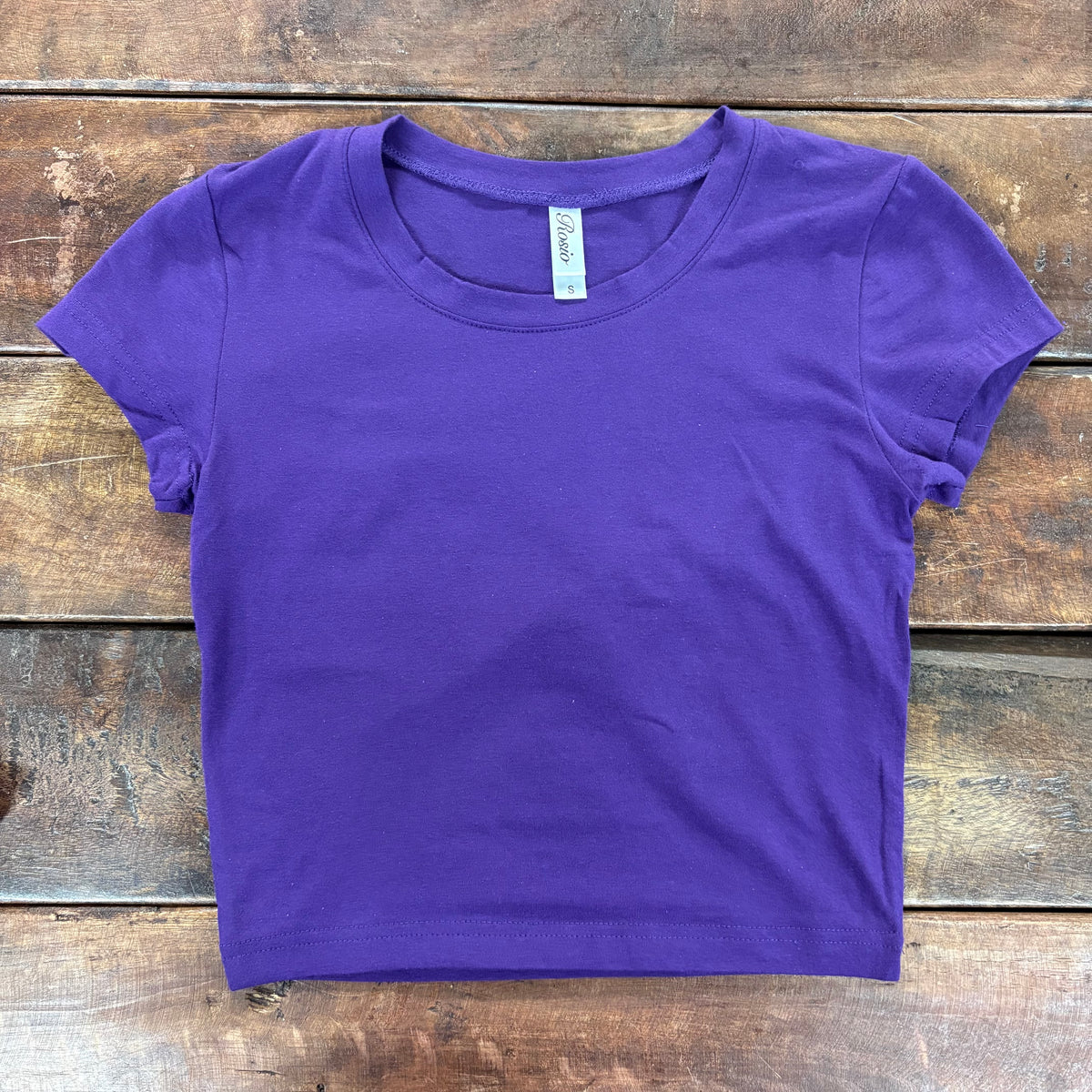 Purple Cropped Baby Tee - Vanilla Monkey