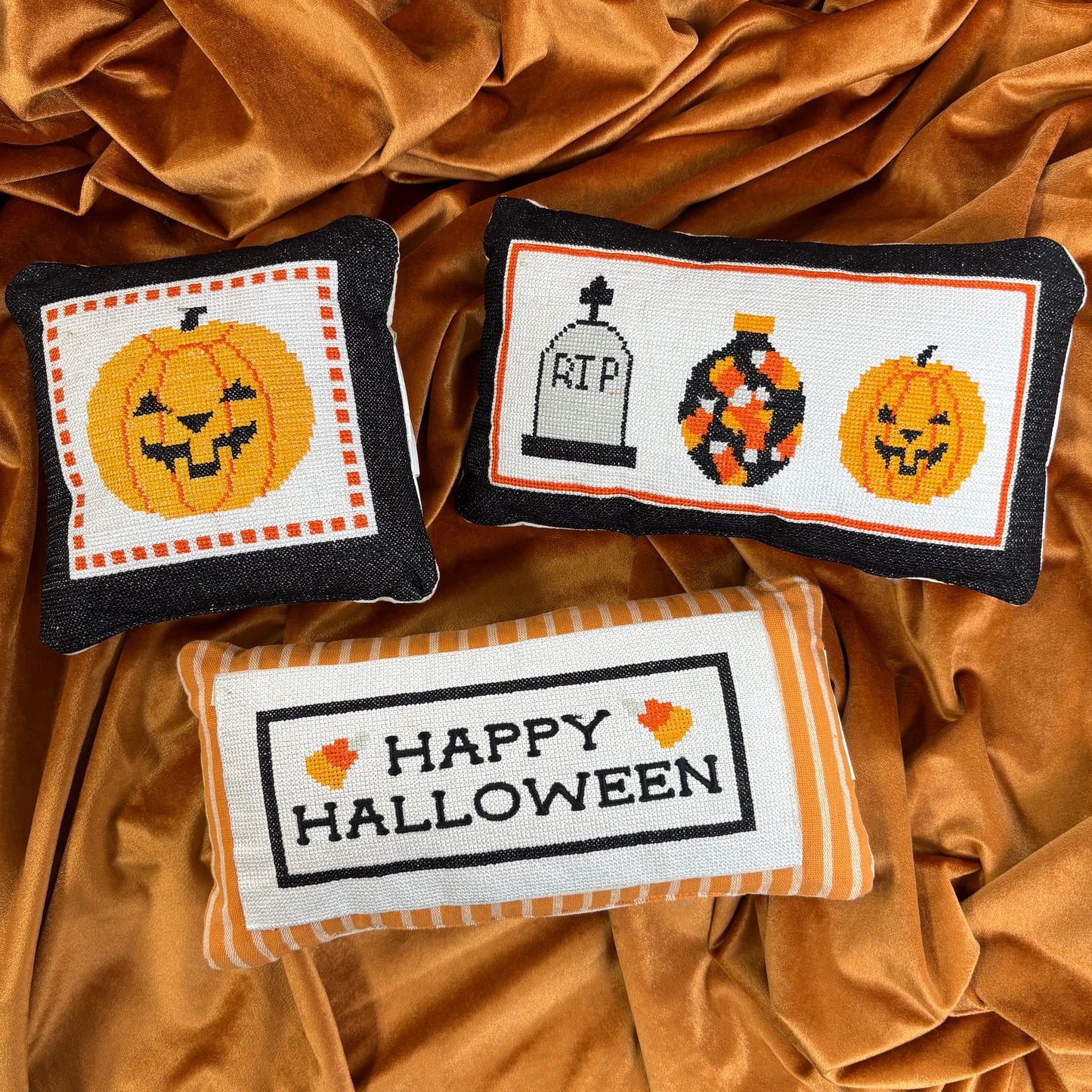 Halloween Embroidered Pillows - Mud Pie