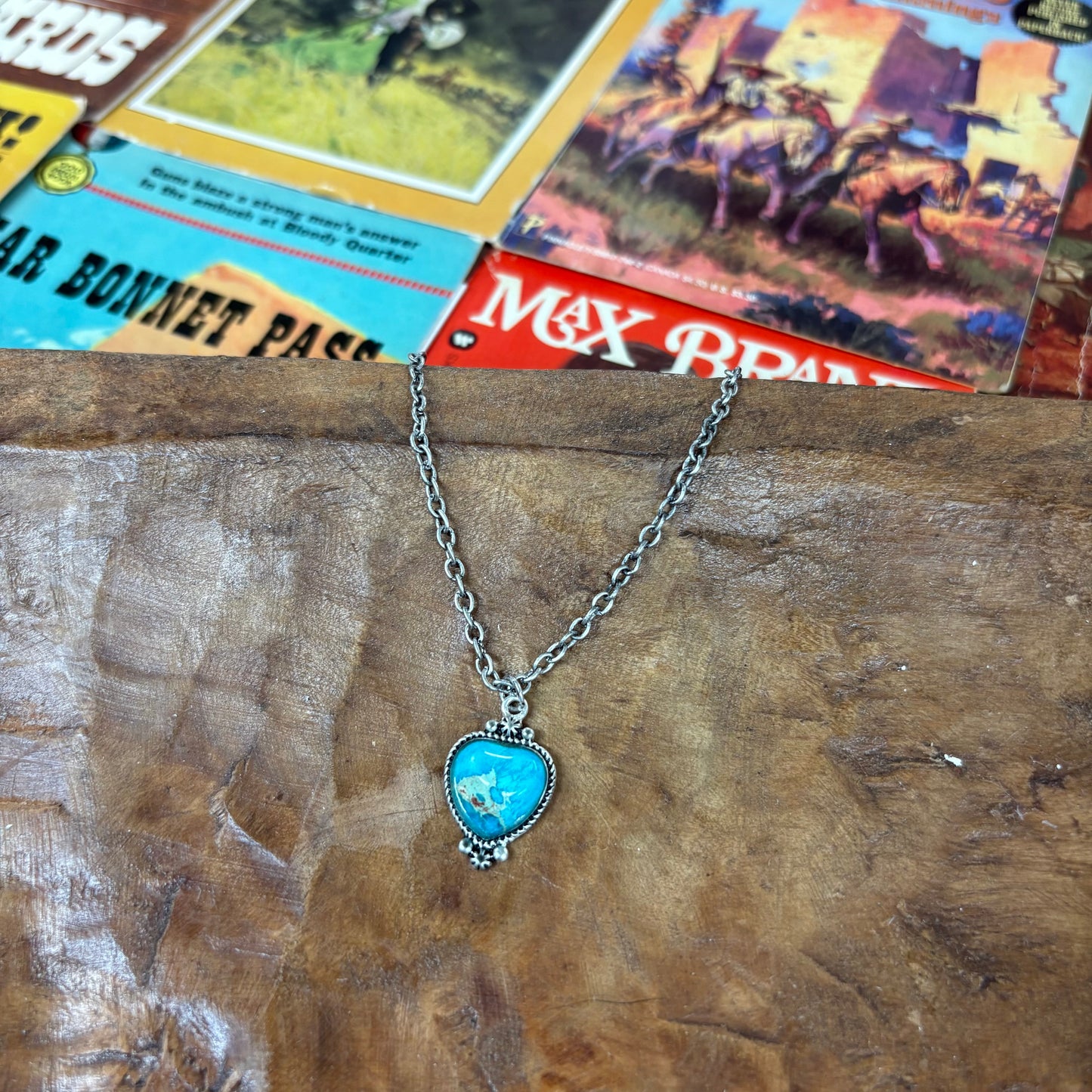 Western Heart Shaped Stone Necklace - Boho Ranch Shop