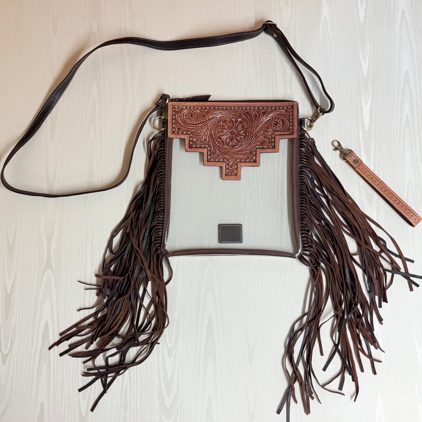 Brown and Turquoise Aztec Stadium Purse - Boho Ranch Shop