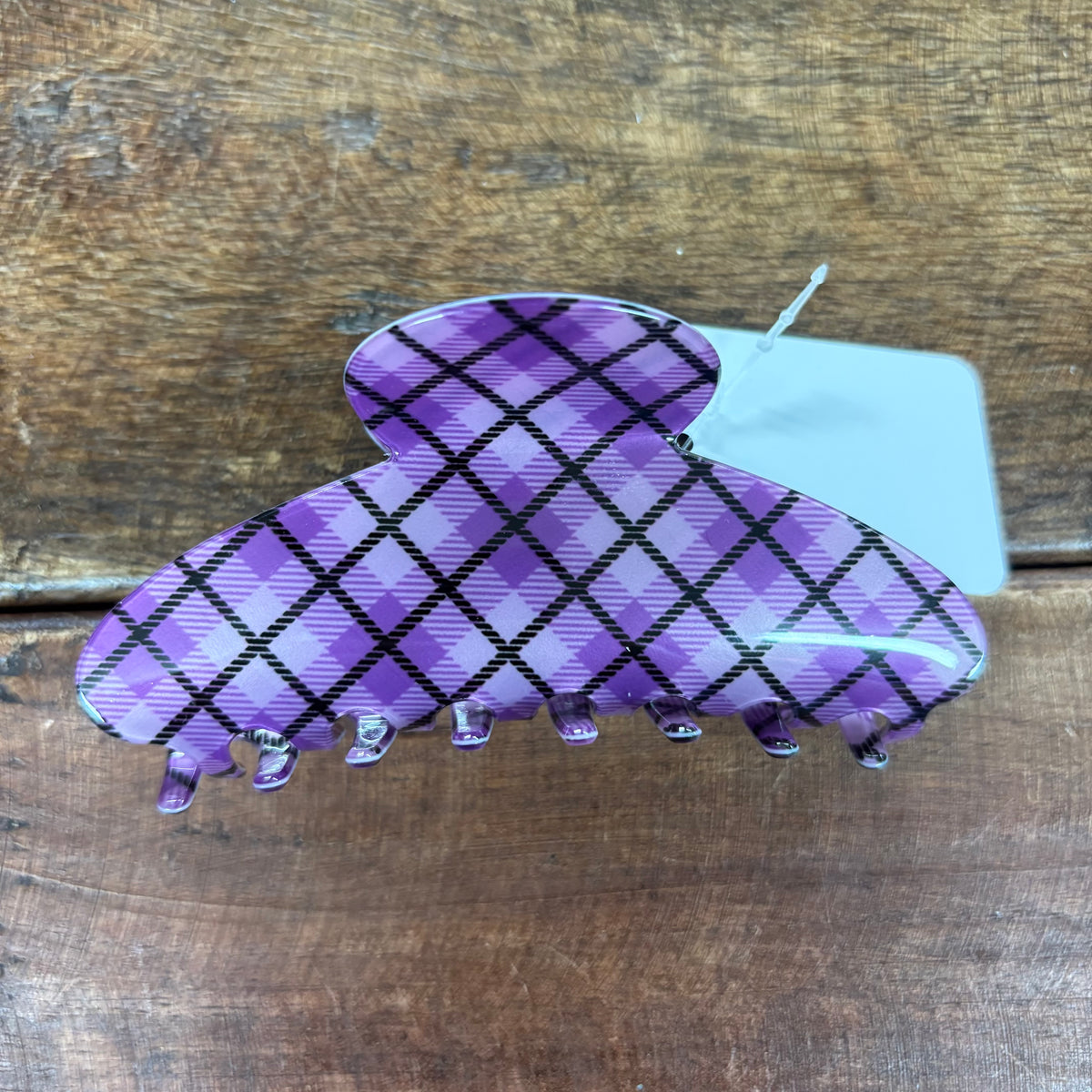Purple Plaid Claw Clip - H&A Art