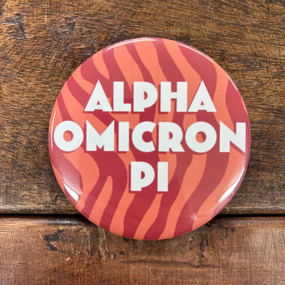 Alpha Omicron Pi Zebra Button - Good Vibez