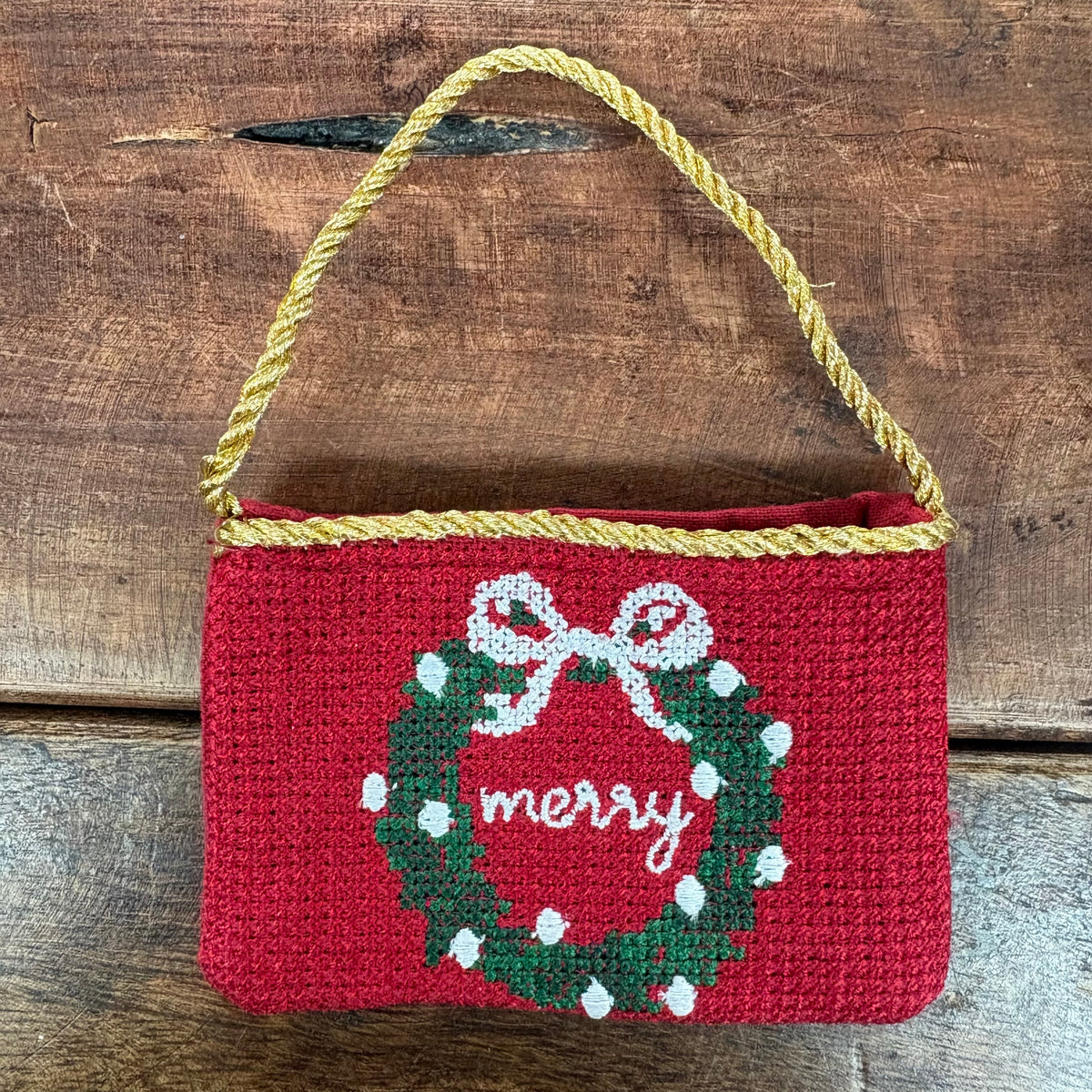 Wreath Gift Card Pouch - Mud Pie