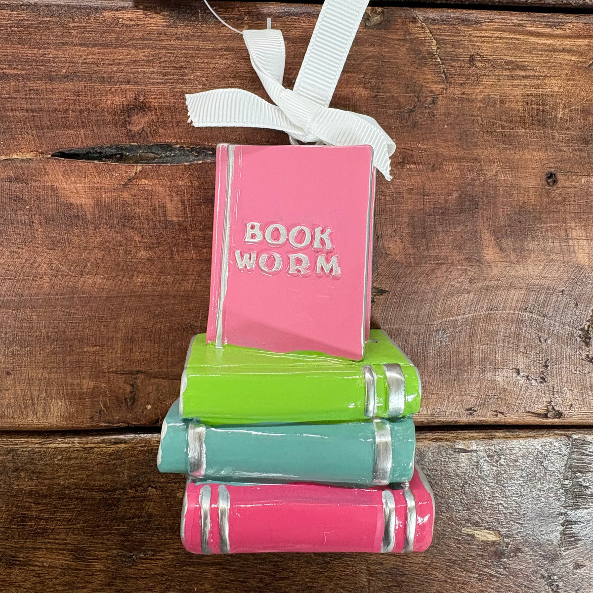 Book Worm Hobby Ornament - Mud Pie
