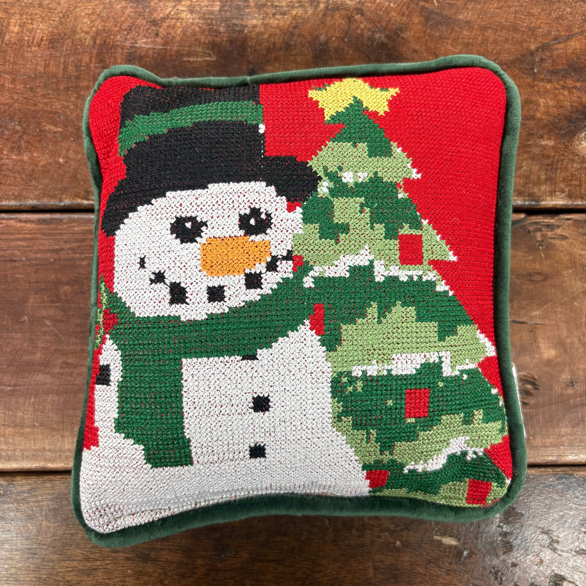 Snowman Christmas Mini Pillow - Mud Pie