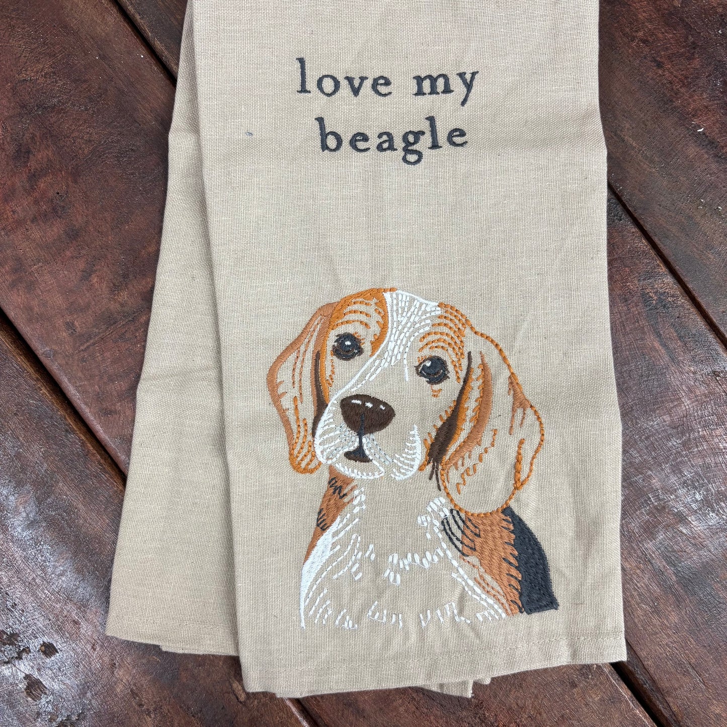 Love My Beagle Towel - Primitives By Kathy