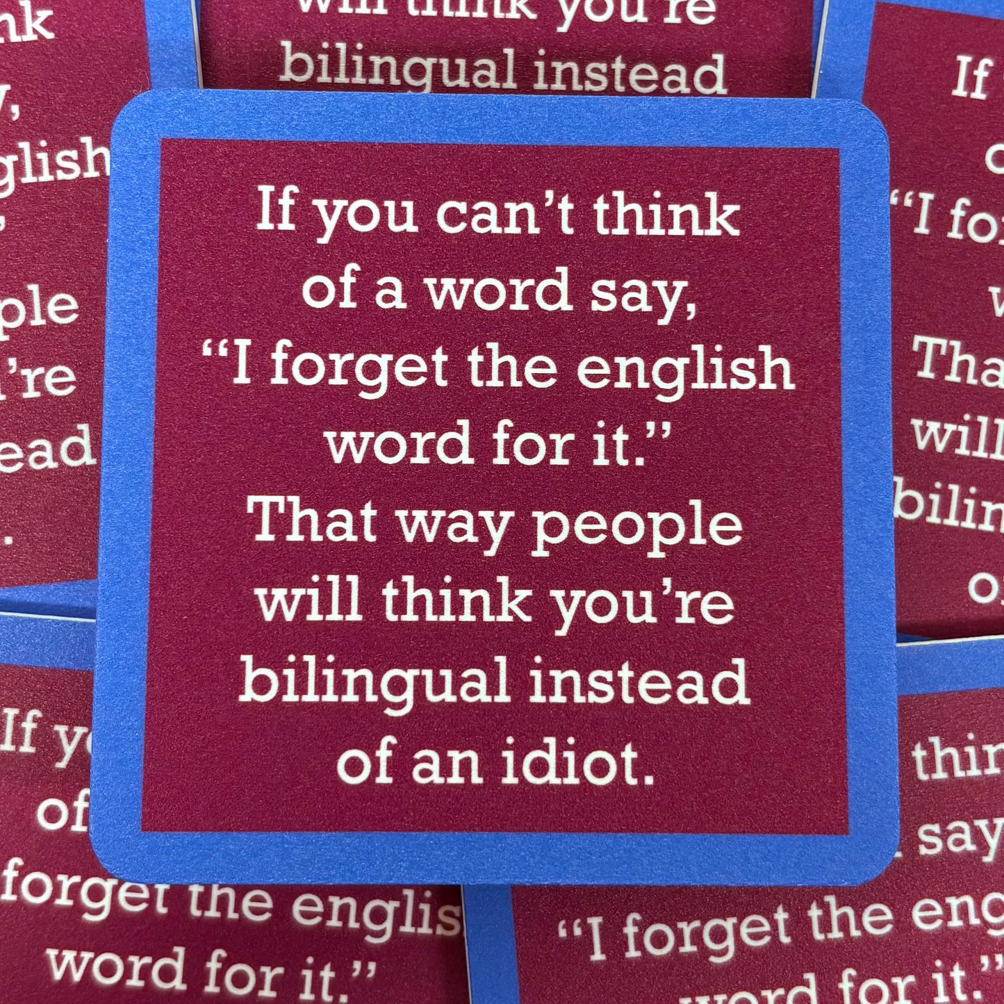 English Word Coaster - Drinks On Me