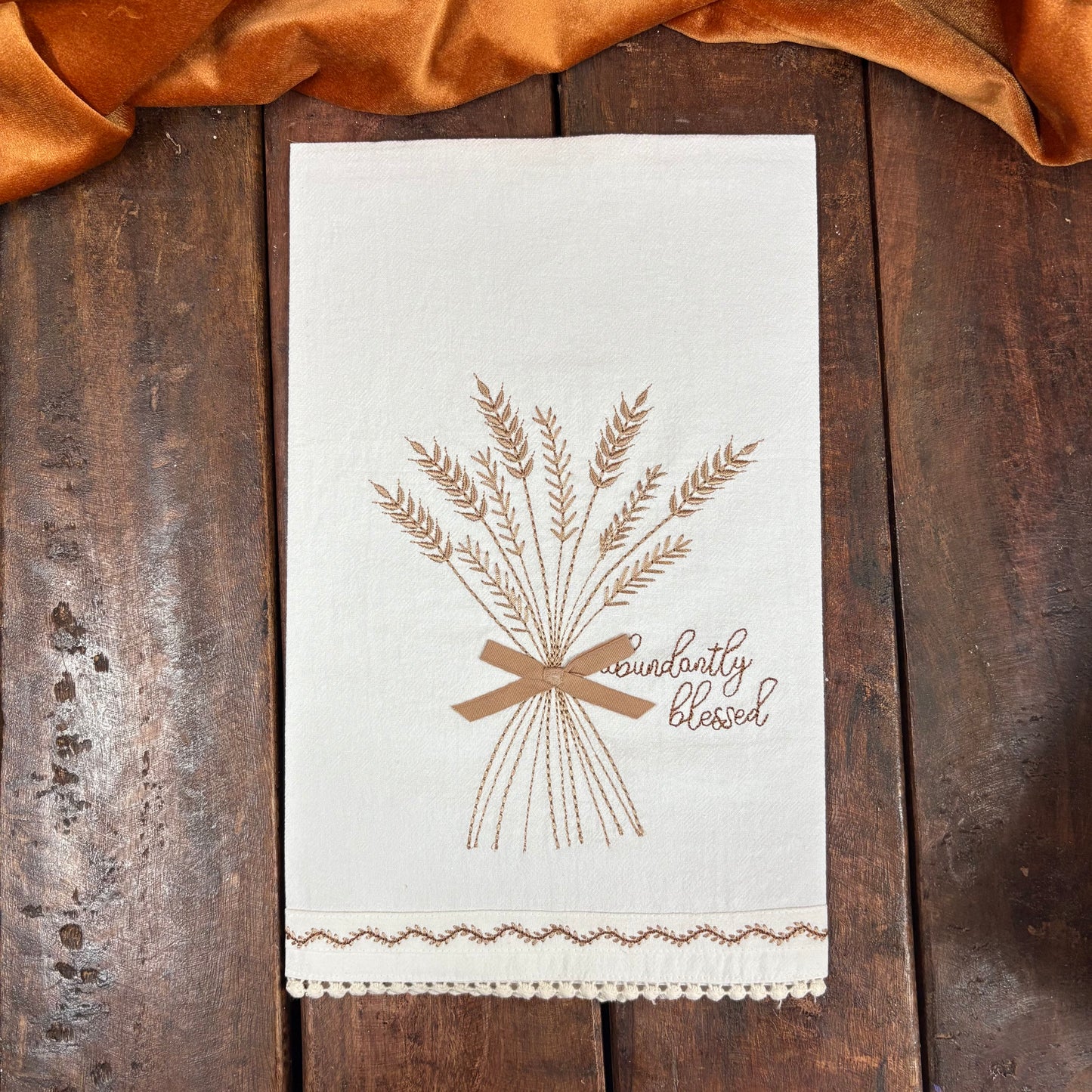 Abundantly Blessed Wheat Tea Towel - Glory Haus