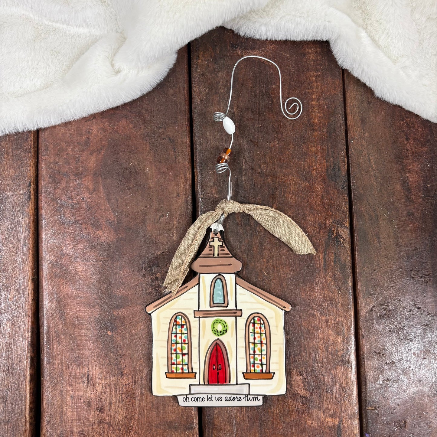 Let Us Adore Him Church Flat Ornament - Glory Haus