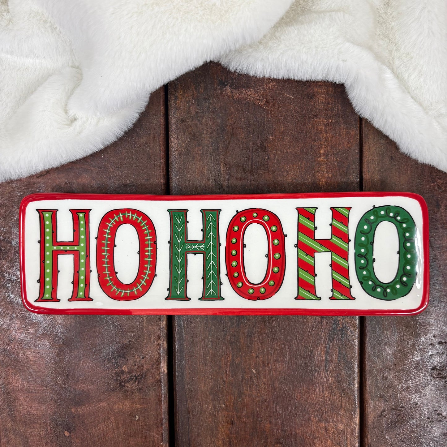 Classic Christmas Ho Ho Ho Trinket Tray - Glory Haus