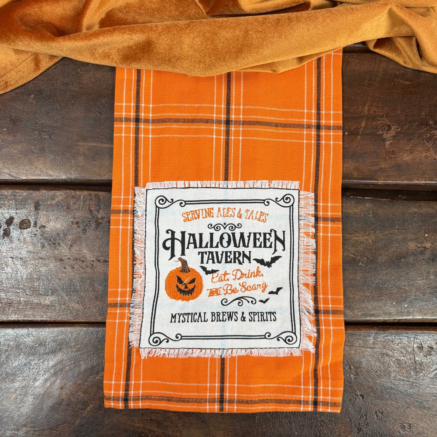 Halloween Tavern Plaid Towel - C and F Home