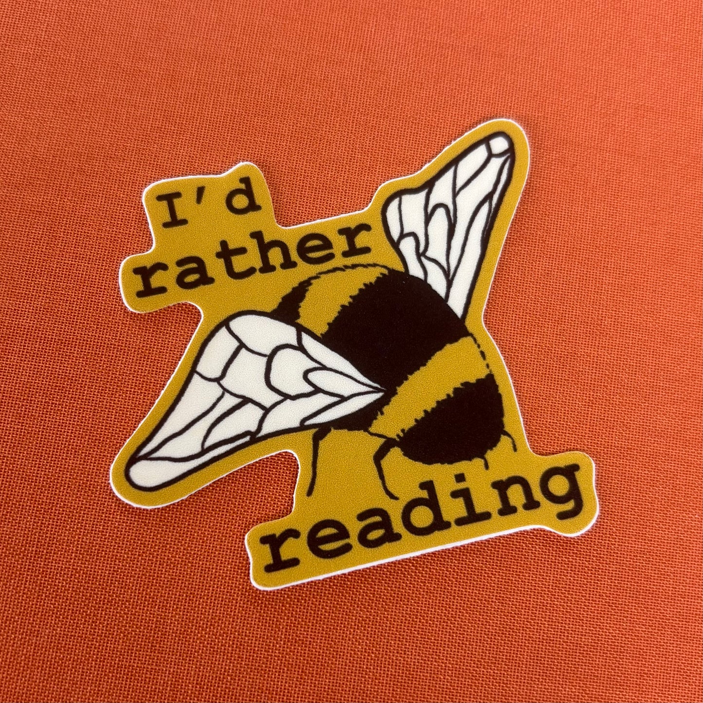 I'd Rather Bee Reading Vinyl Sticker - AddPeace Studio