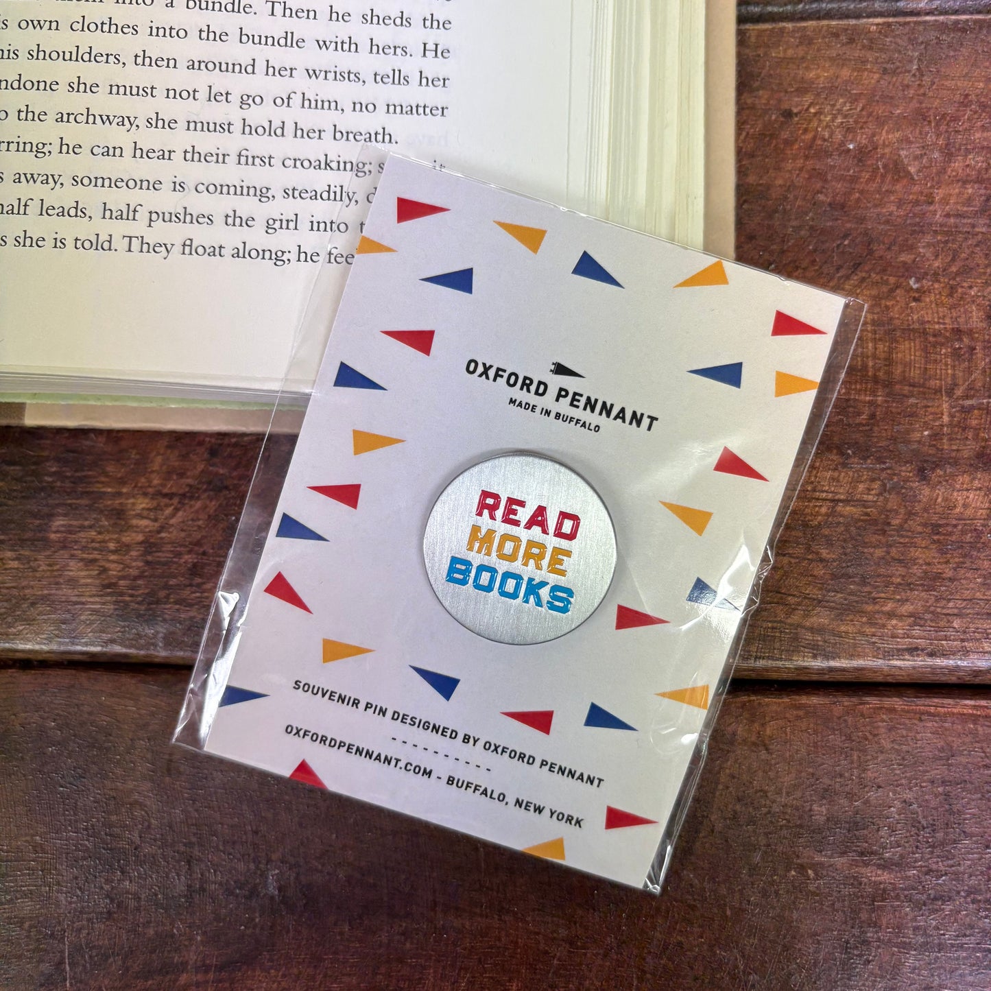 Read More Books Enamel Pin - Oxford Pennant