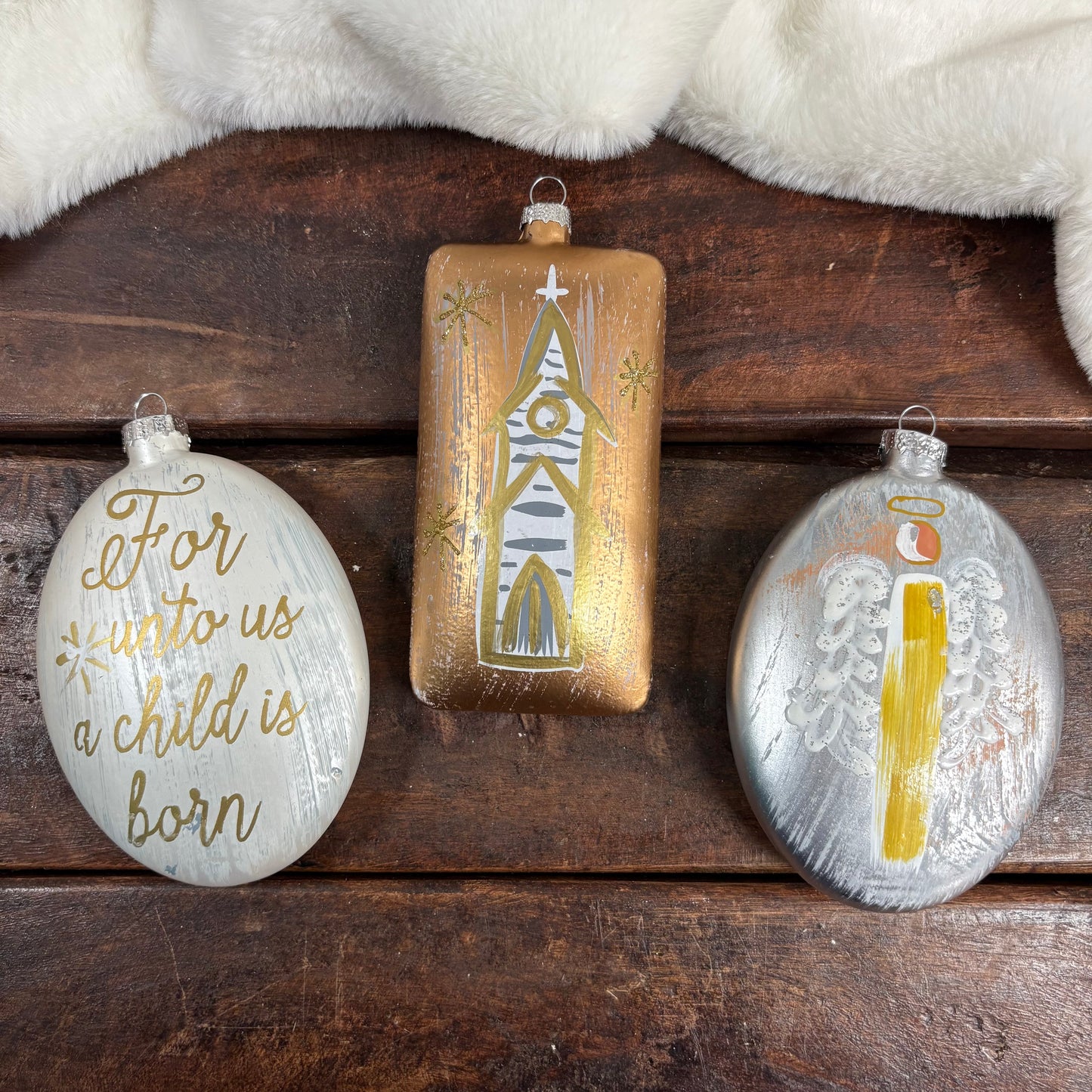 Painted Ceramic Ornaments - Mud Pie