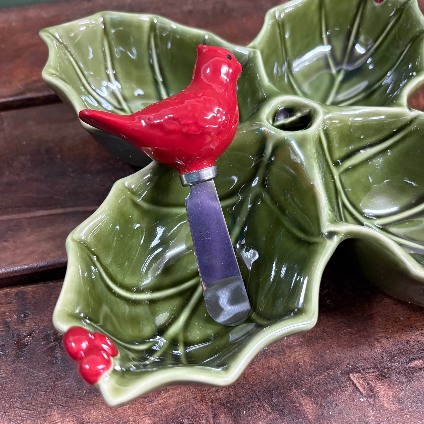Quad Holly Tidbit Bowl - Mud Pie