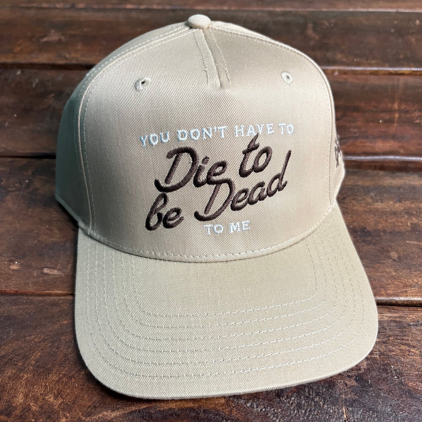 Dead To Me Canvas Cap - Retro Khaki - Mad Hatter Co.