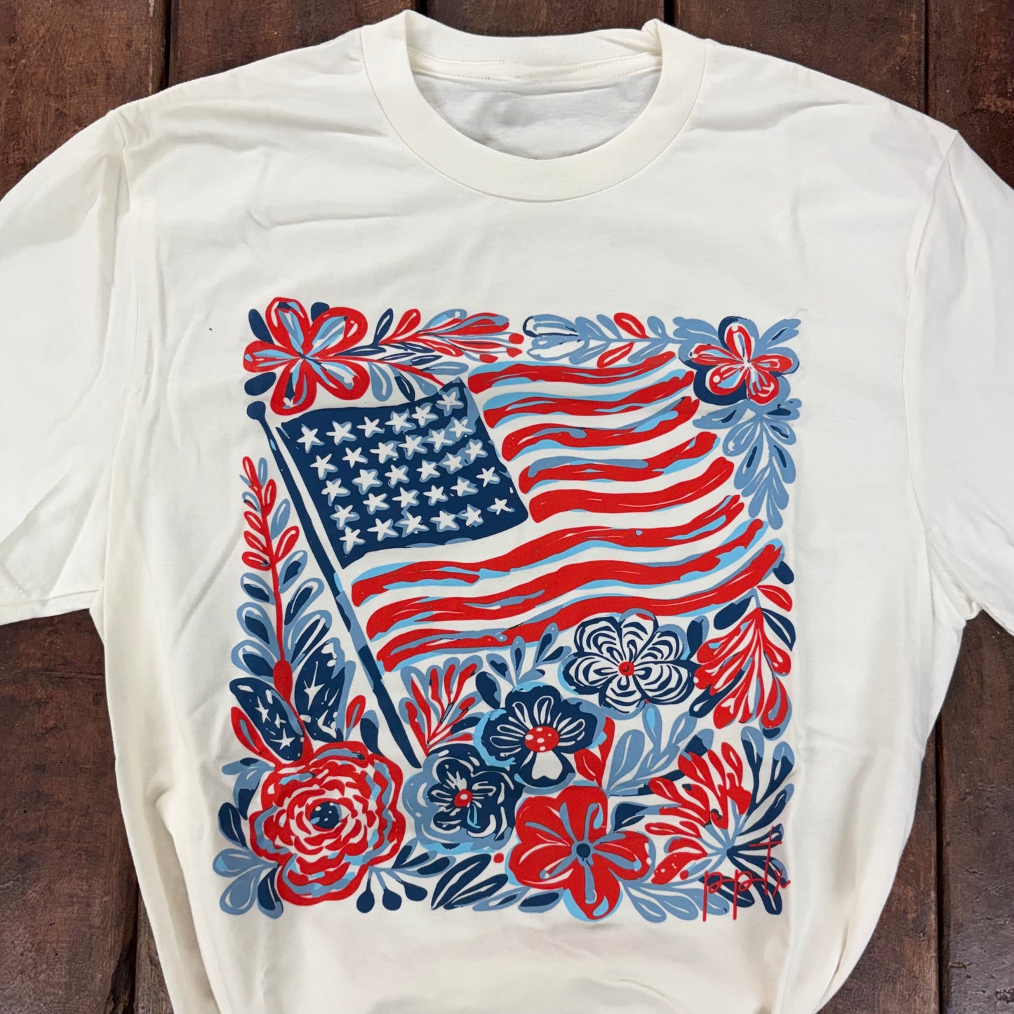 Flag and Flowers Tee - PPTX