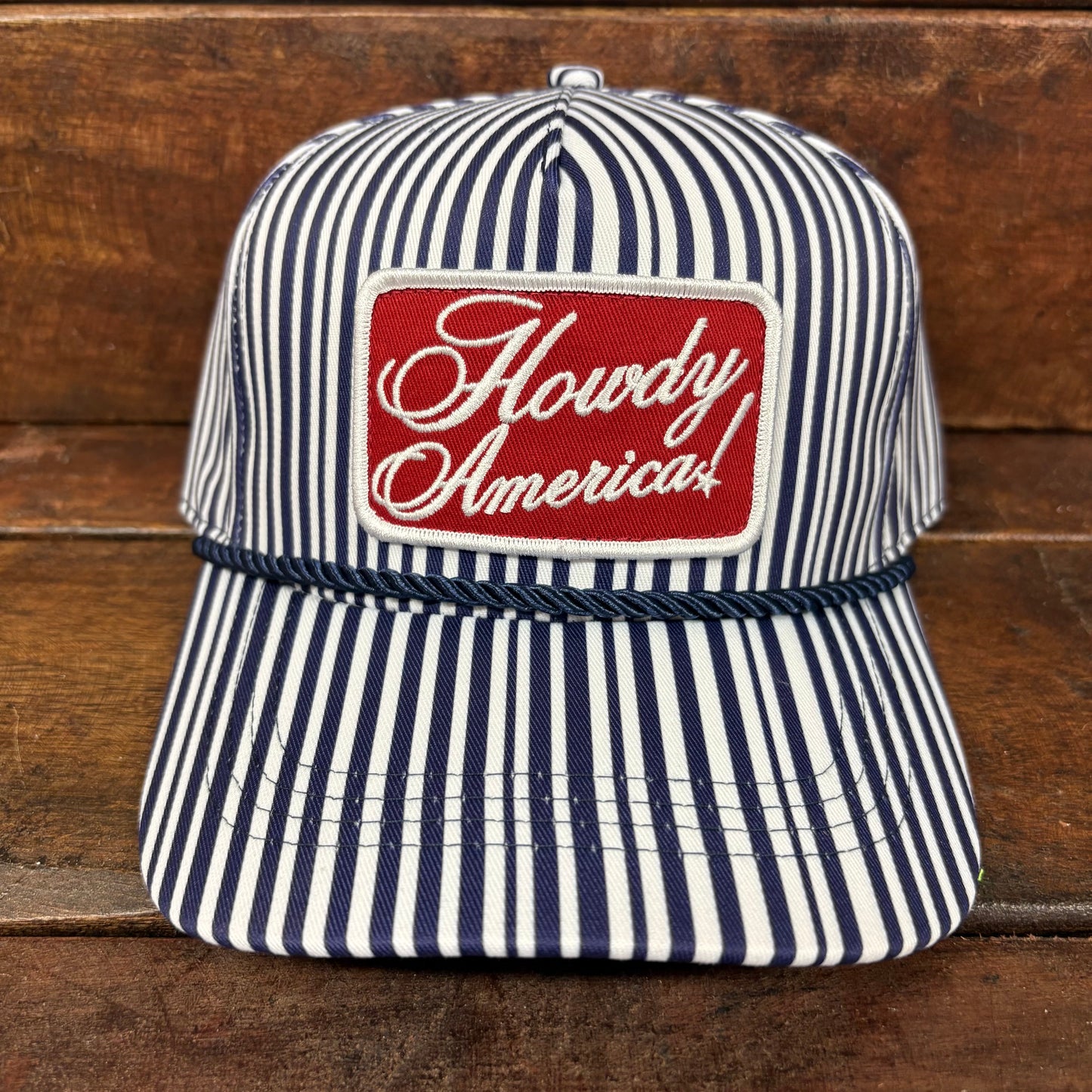 Howdy America Striped Cap - Ruby Moon