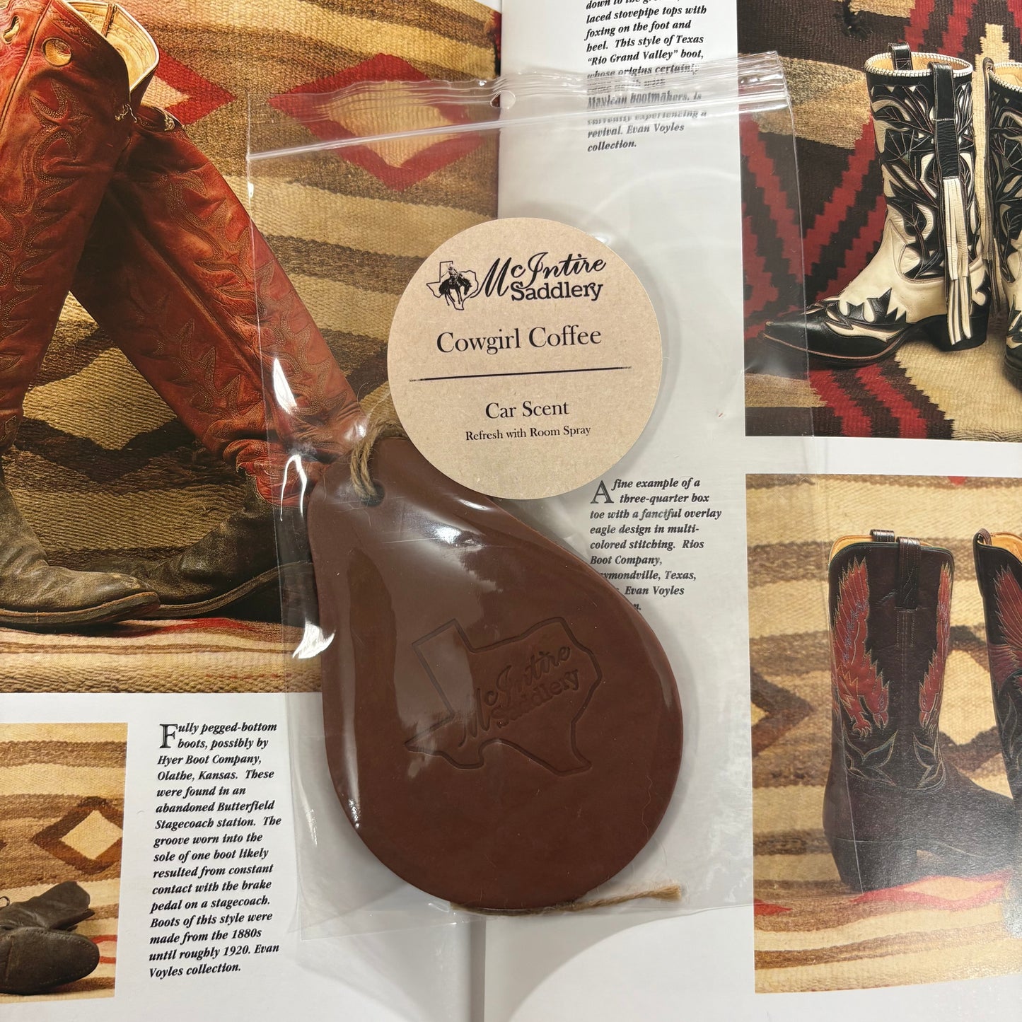 Cowgirl Coffee Car Tag - McIntire Saddlery