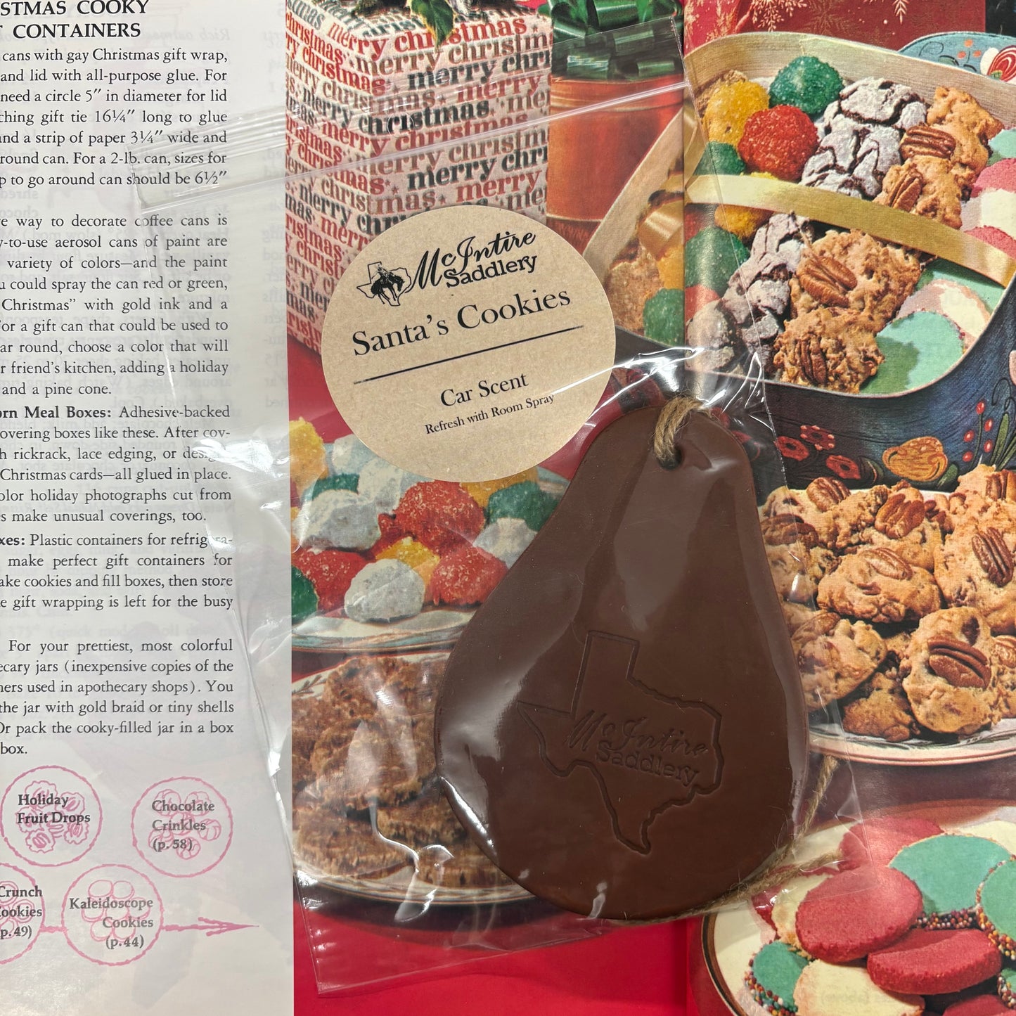 Santa's Cookies Car Tag - McIntire Saddlery