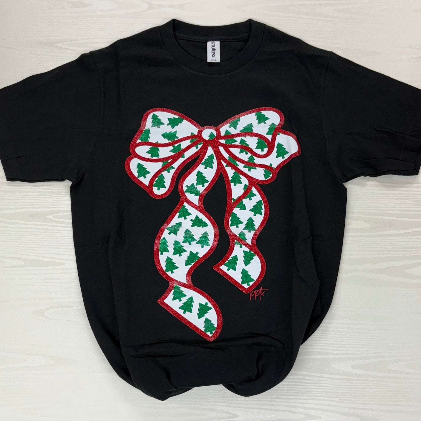 Glitter Bow With Tiny Trees Tee - PPTX
