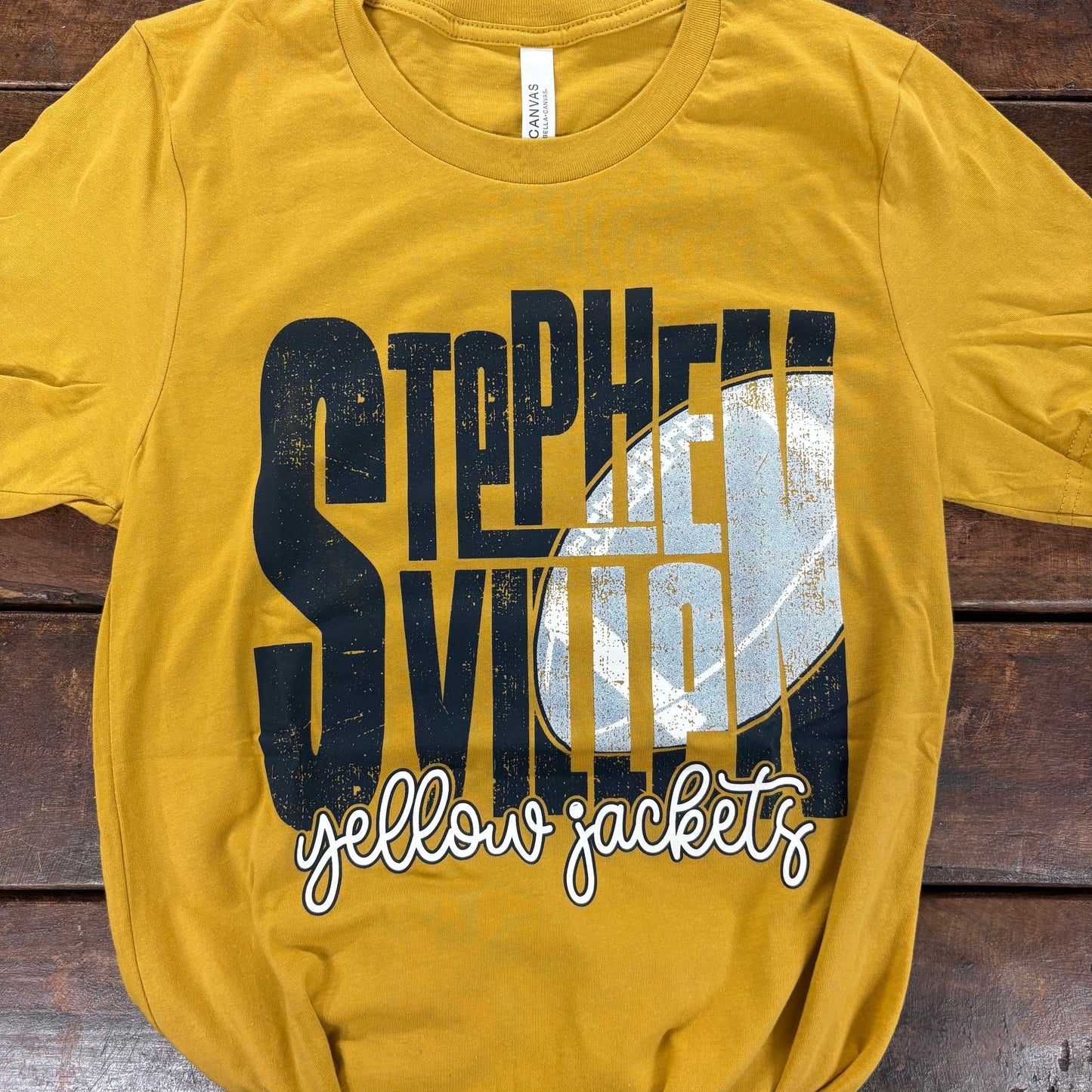 Mustard Stephenville Football Tee - STAT