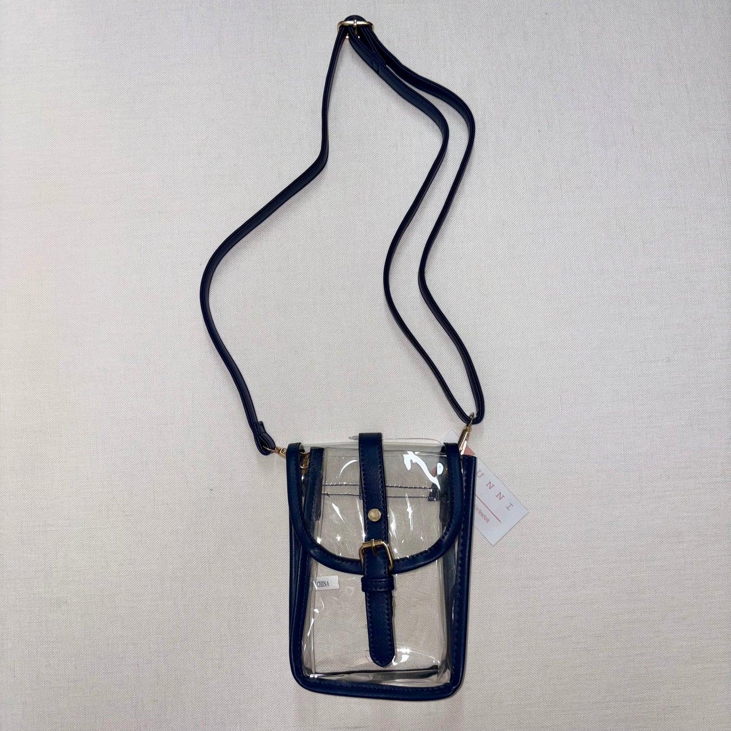 Navy Clear Crossbody Bag - Hana