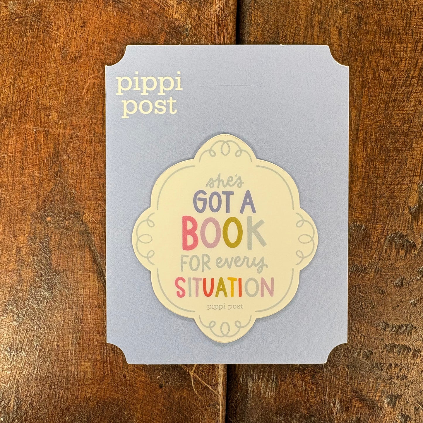 She's Got A Book For Every Situation Sticker - Pippi Post