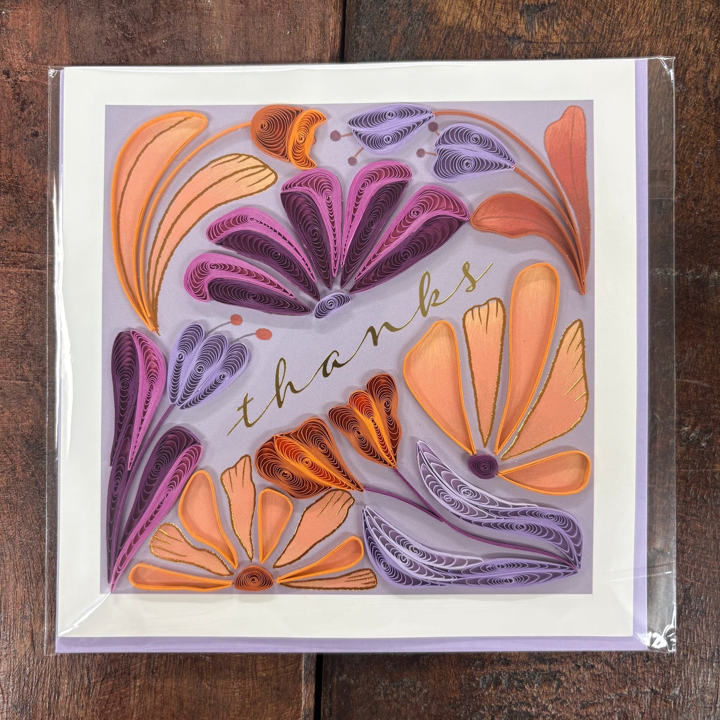 Thanks Floral Quilling Card