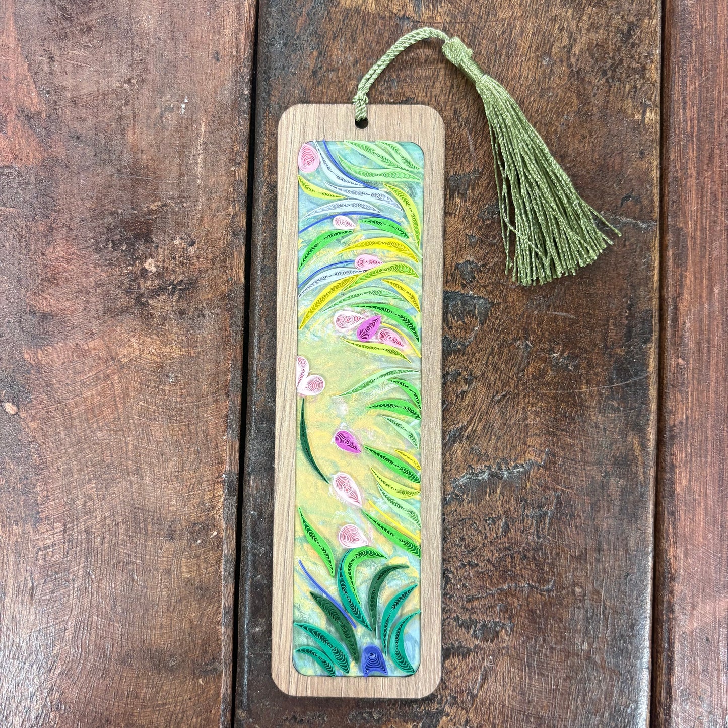 Monet Inspired Quilled Bookmark
