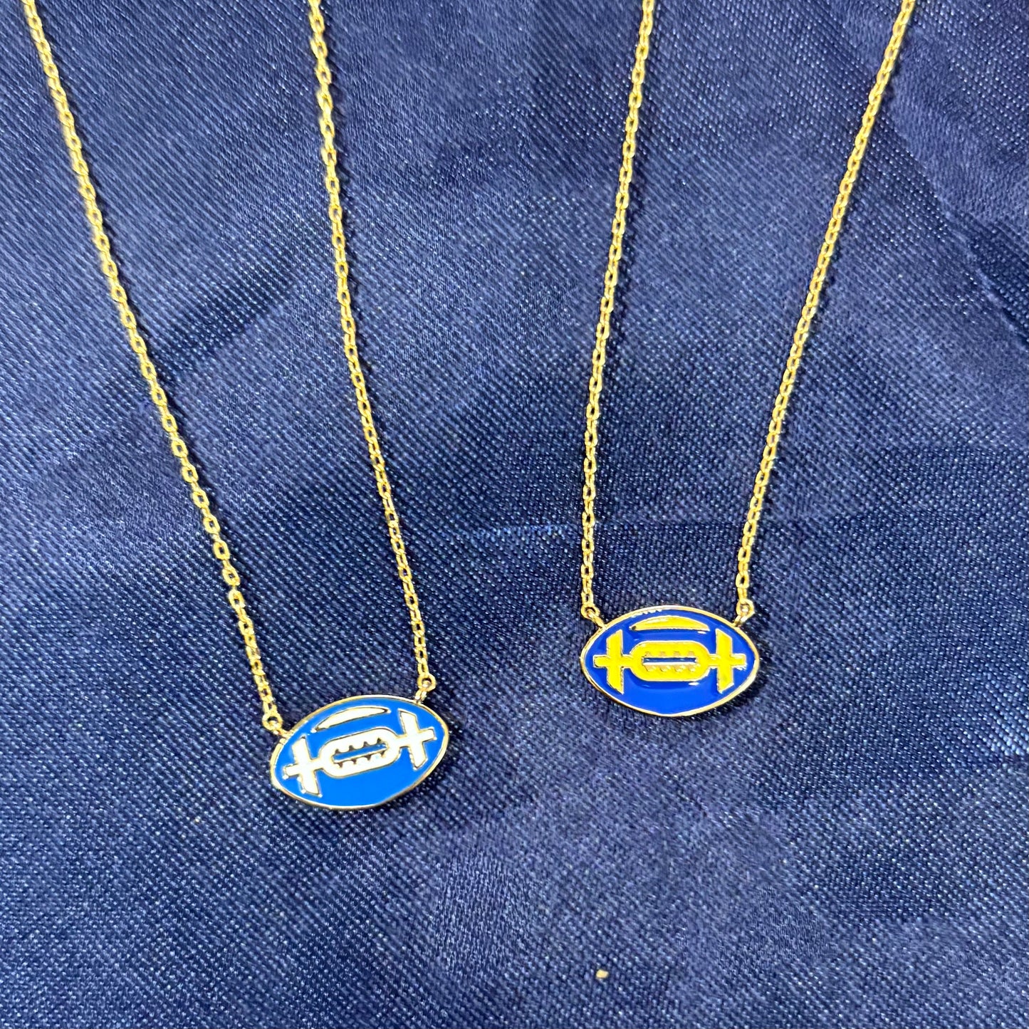 Gameday Enamel Football Necklaces - Sensibling Corp.