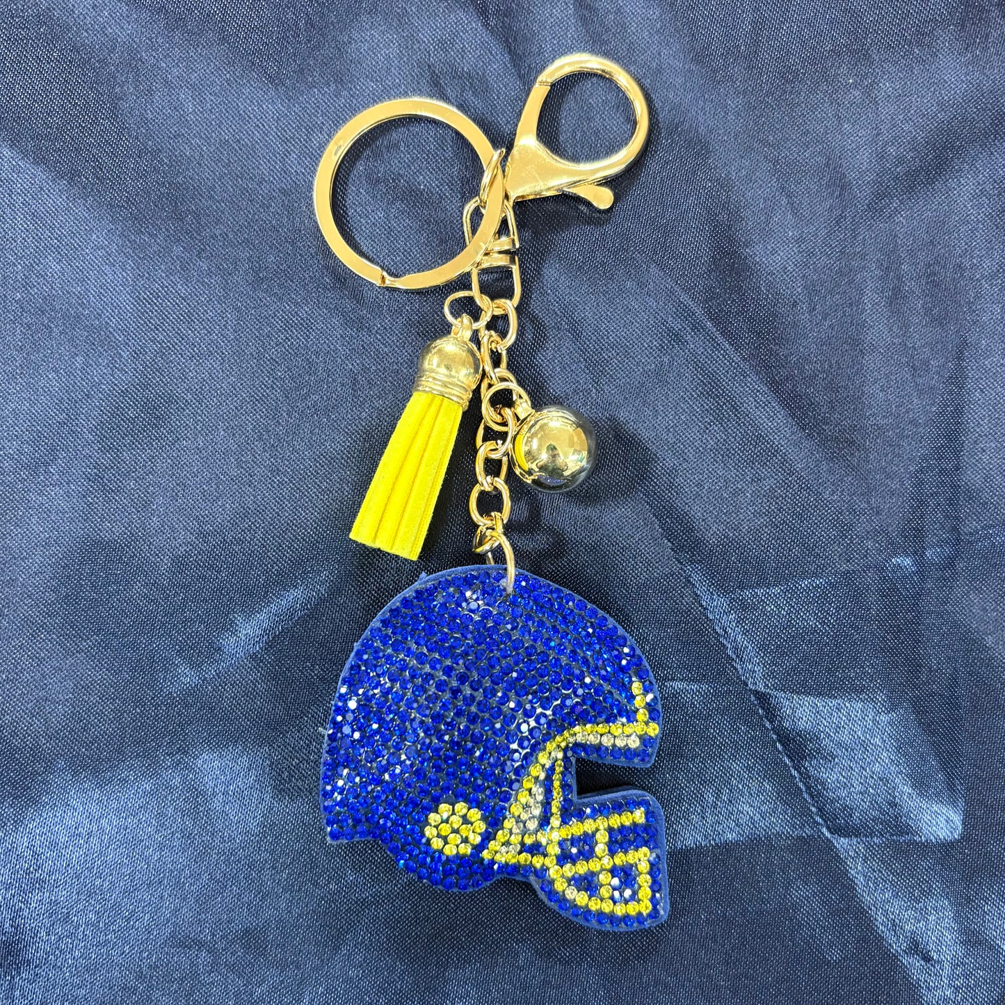 Bling Studded Football Helmet Keychain - Sensibling Corp.