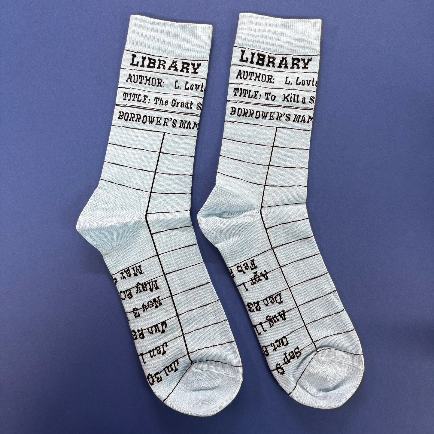 Library Card Socks - Lavely