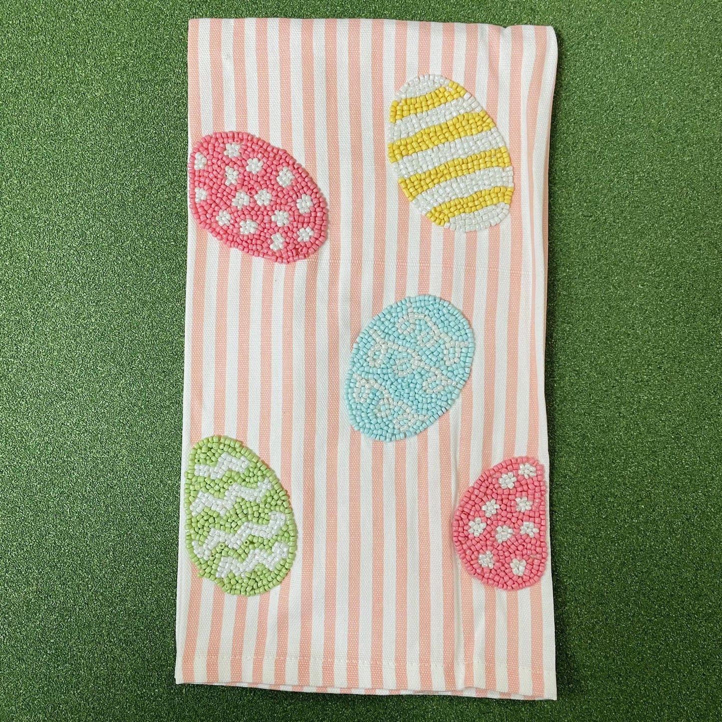 Egg Easter Beaded Towel - Mud Pie