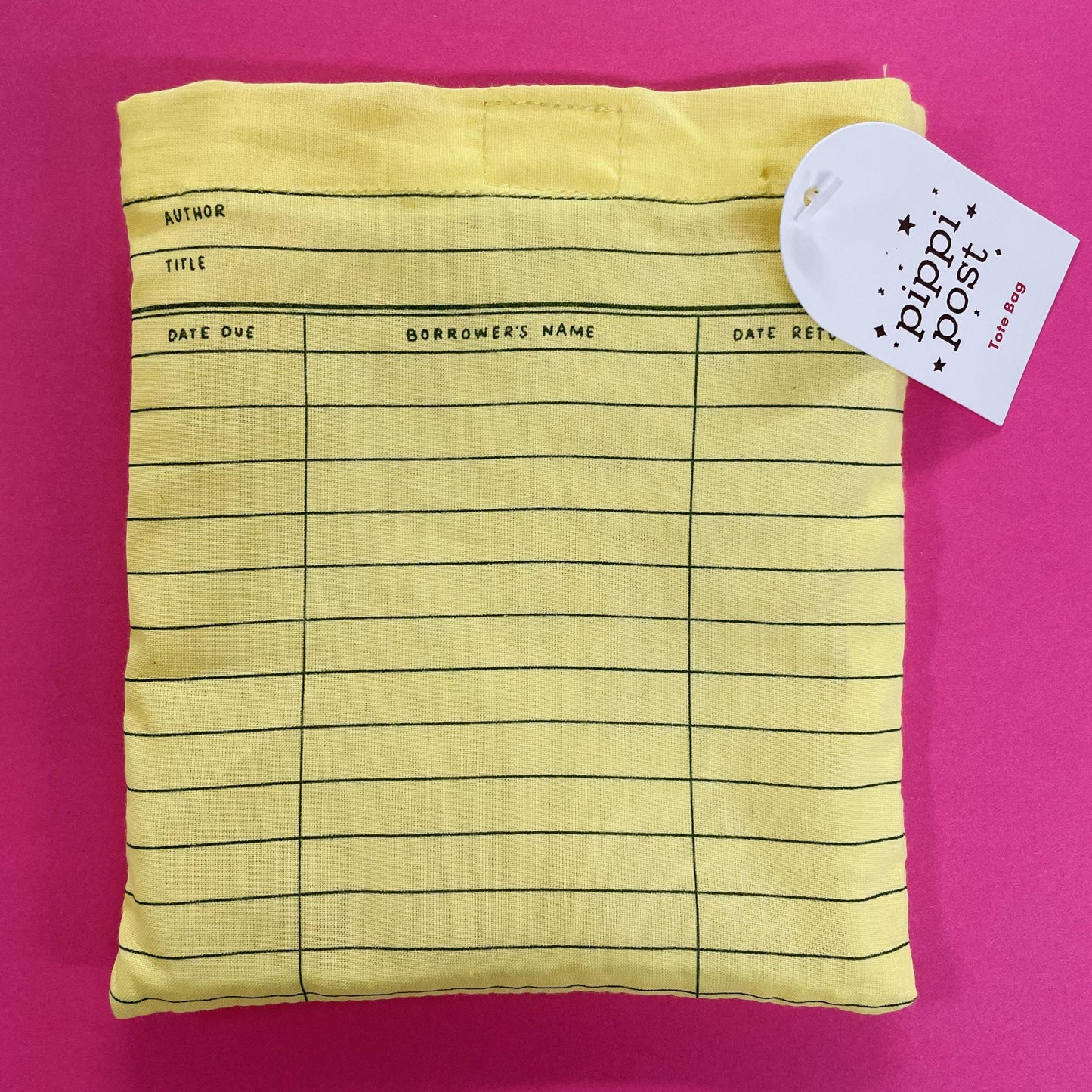 Library Card Tote Bag - Pippi Post
