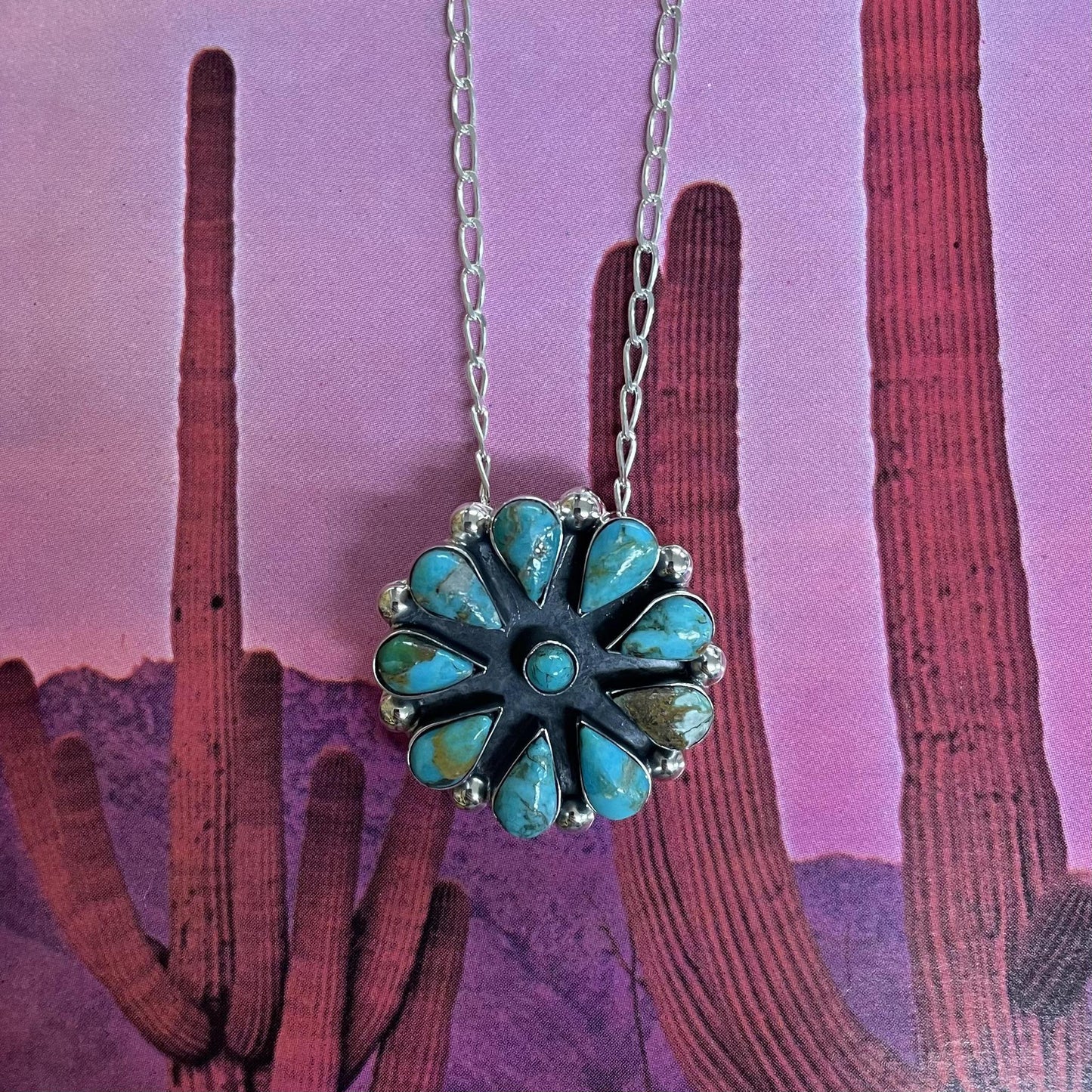 1" Circle Cluster Necklace - Boho Sol