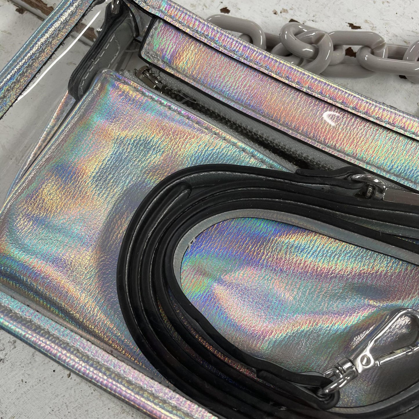 Holo Jessica Clear Crossbody - Jen & Co.