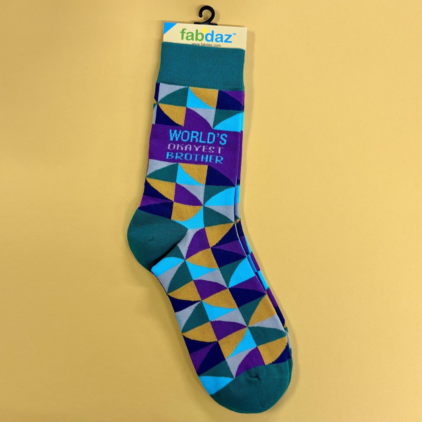 World's Okayest Brother Socks - Fabdaz