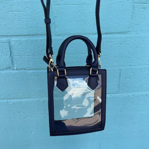 Elise Rectangular Navy Crossbody- Jen & Co.