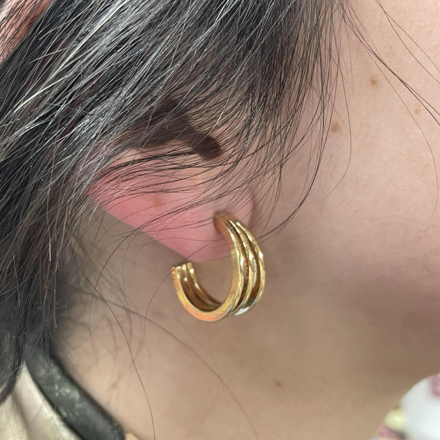 Gold Dipped Layered Hoop Earrings