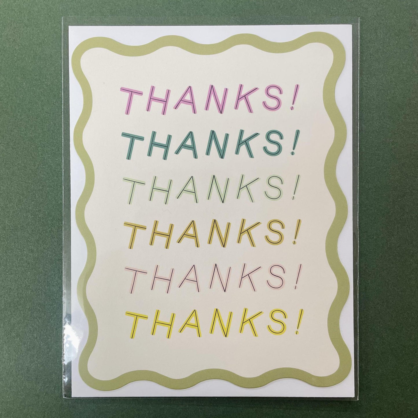 Wavy Die Cut Thanks Card