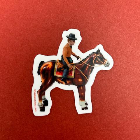 Horse & Cowboy Toy- Sticker