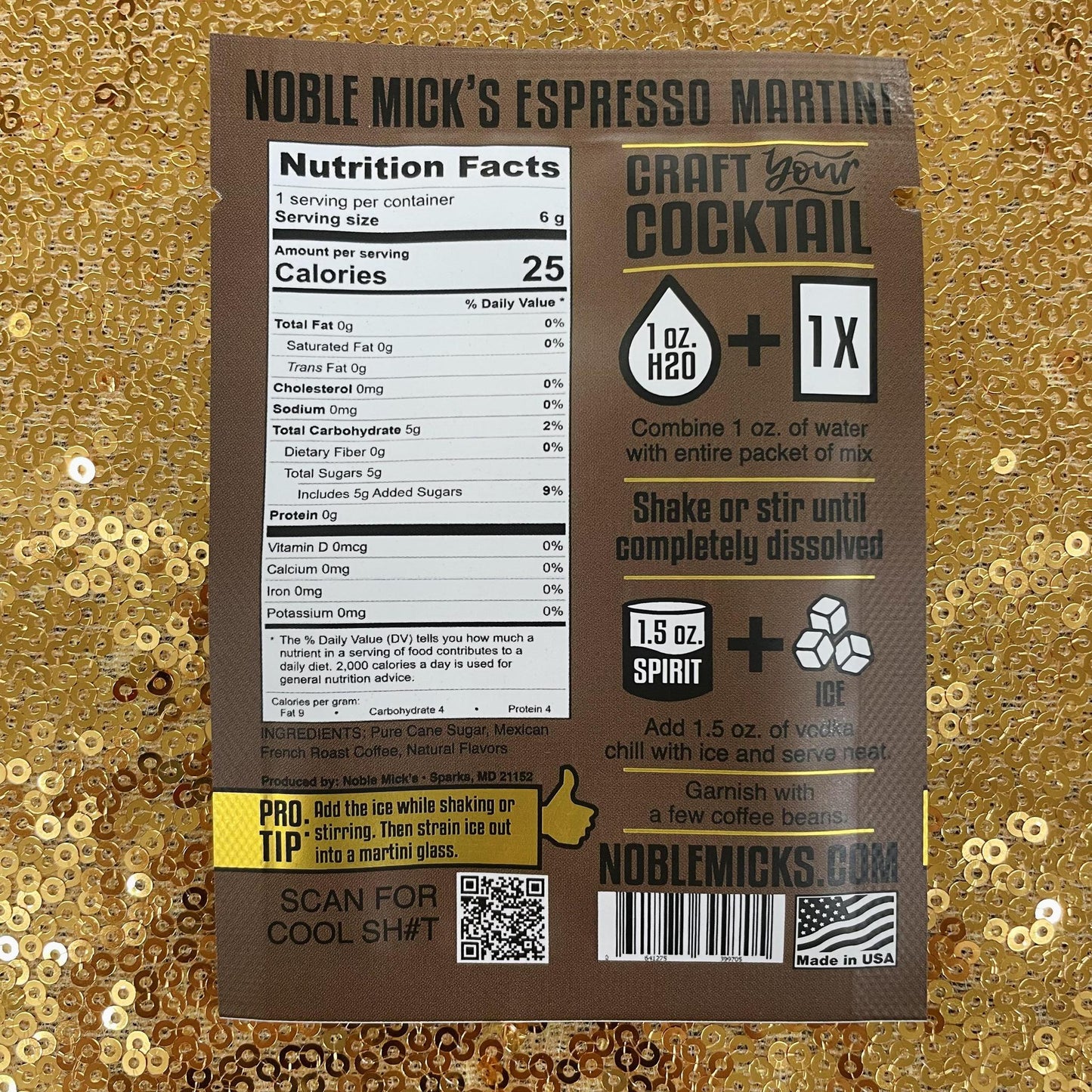 Espresso Martini Single Mix- Noble Mick's
