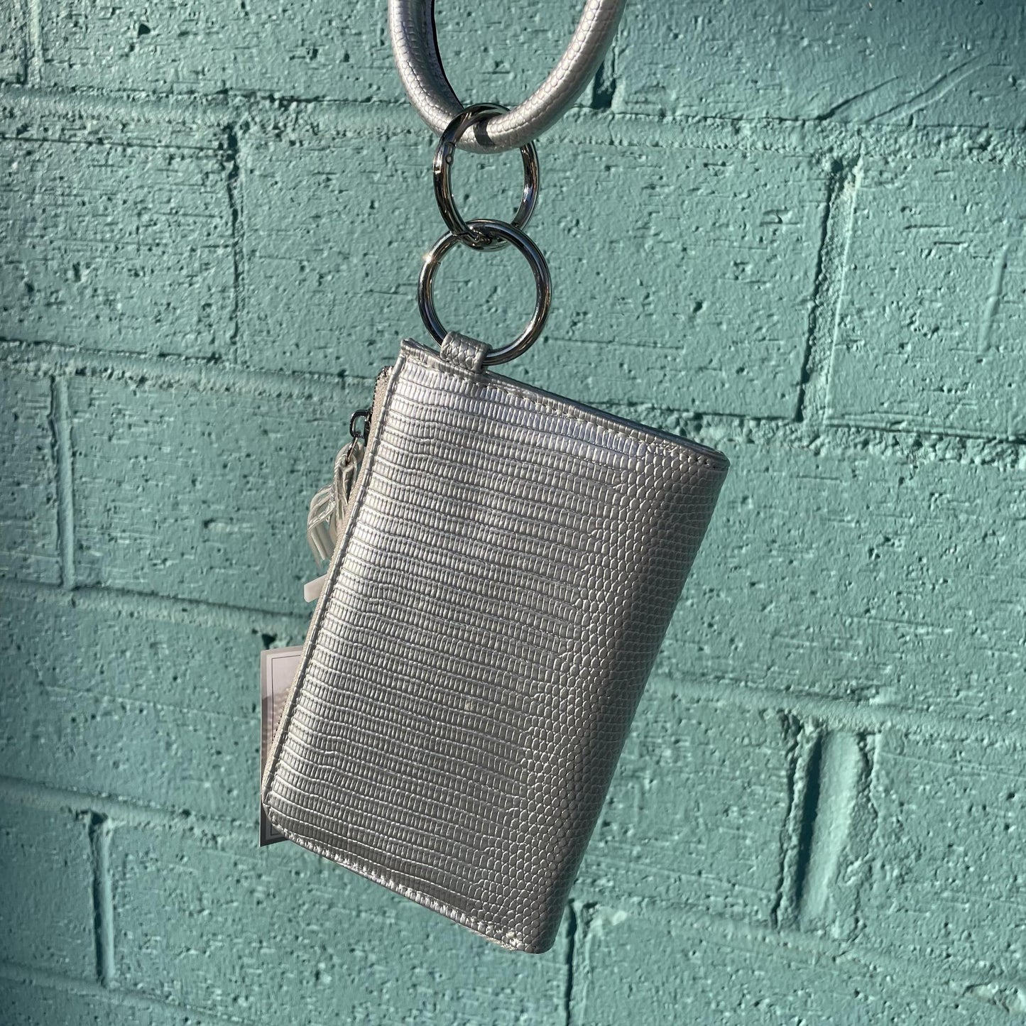Silver Liv Bangle Wristlet- Jen&Co.