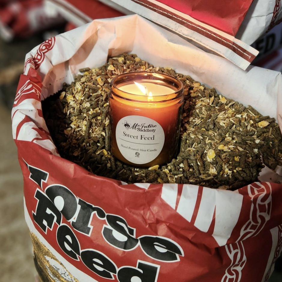 Sweet Feed Candle- 8 oz McIntire Saddlery