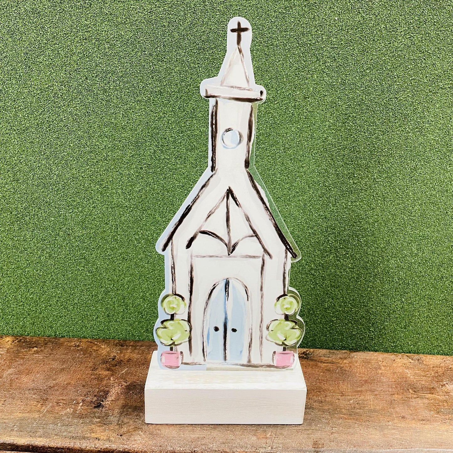 Acrylic Light Up Church Sitter - Mud Pie
