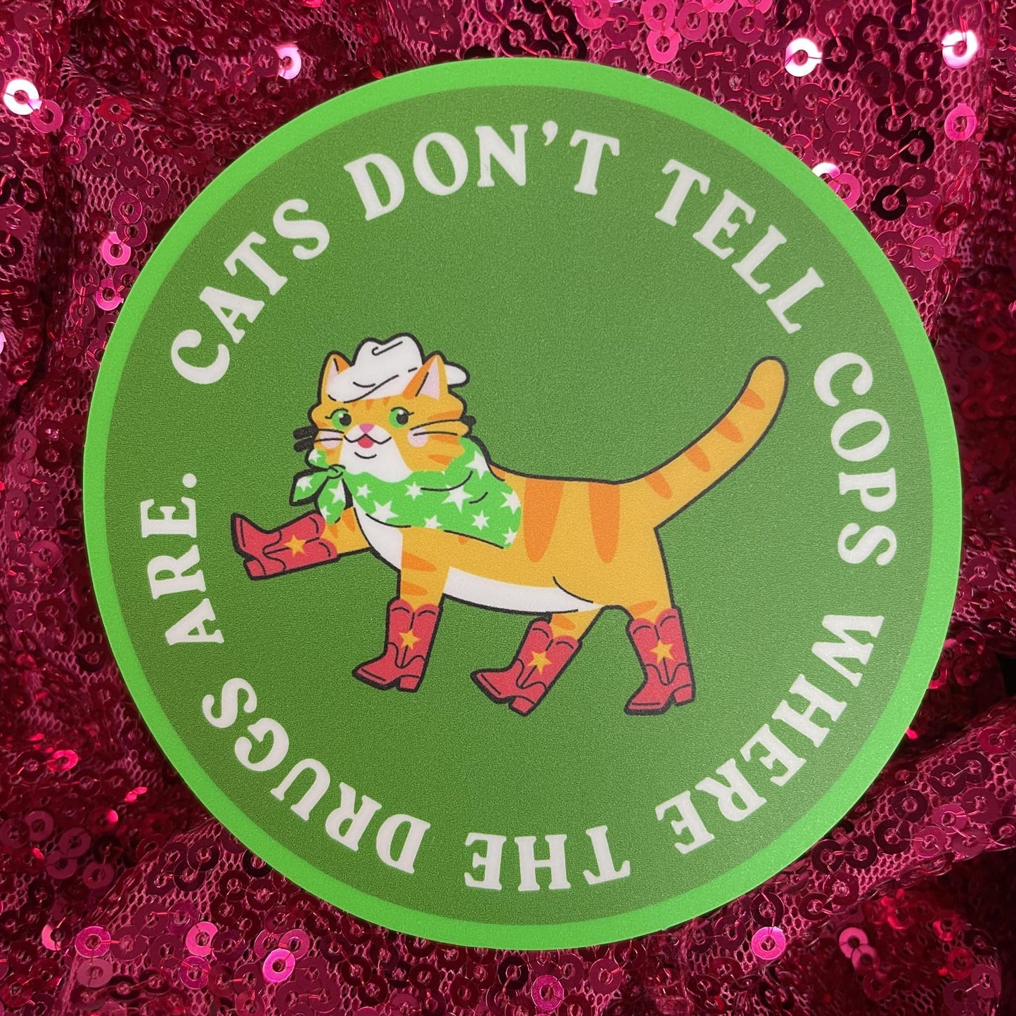 Cats Don't Tell Sticker - Mugsby