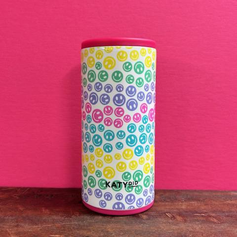 Pastel Happy Slim Can Insulator- Katydid