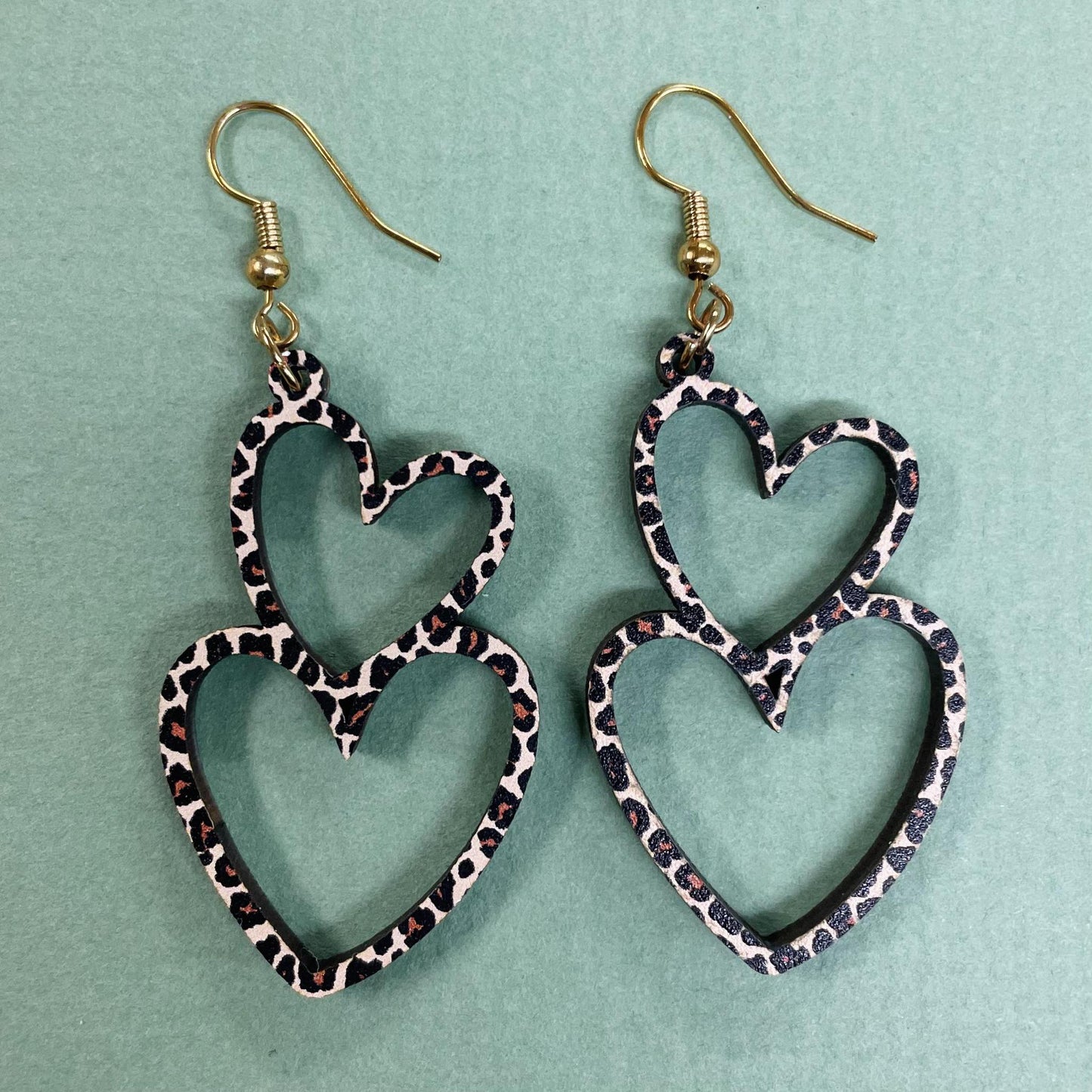 Double Heart Earring Drops